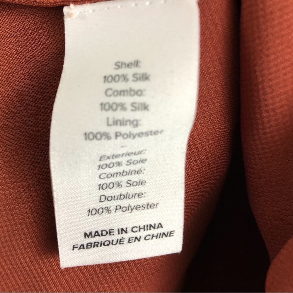 Cinq á Sept Lotus Silk Peplum Top Flaw - Picture 11 of 16